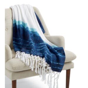 Lacourte Shibori Cotton 50 X 60 Throw - Blue